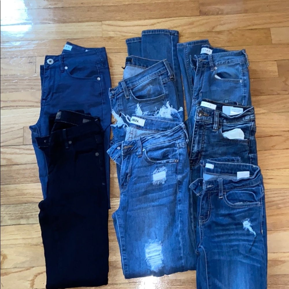 7 designer jeans:Brands & sizes in the description